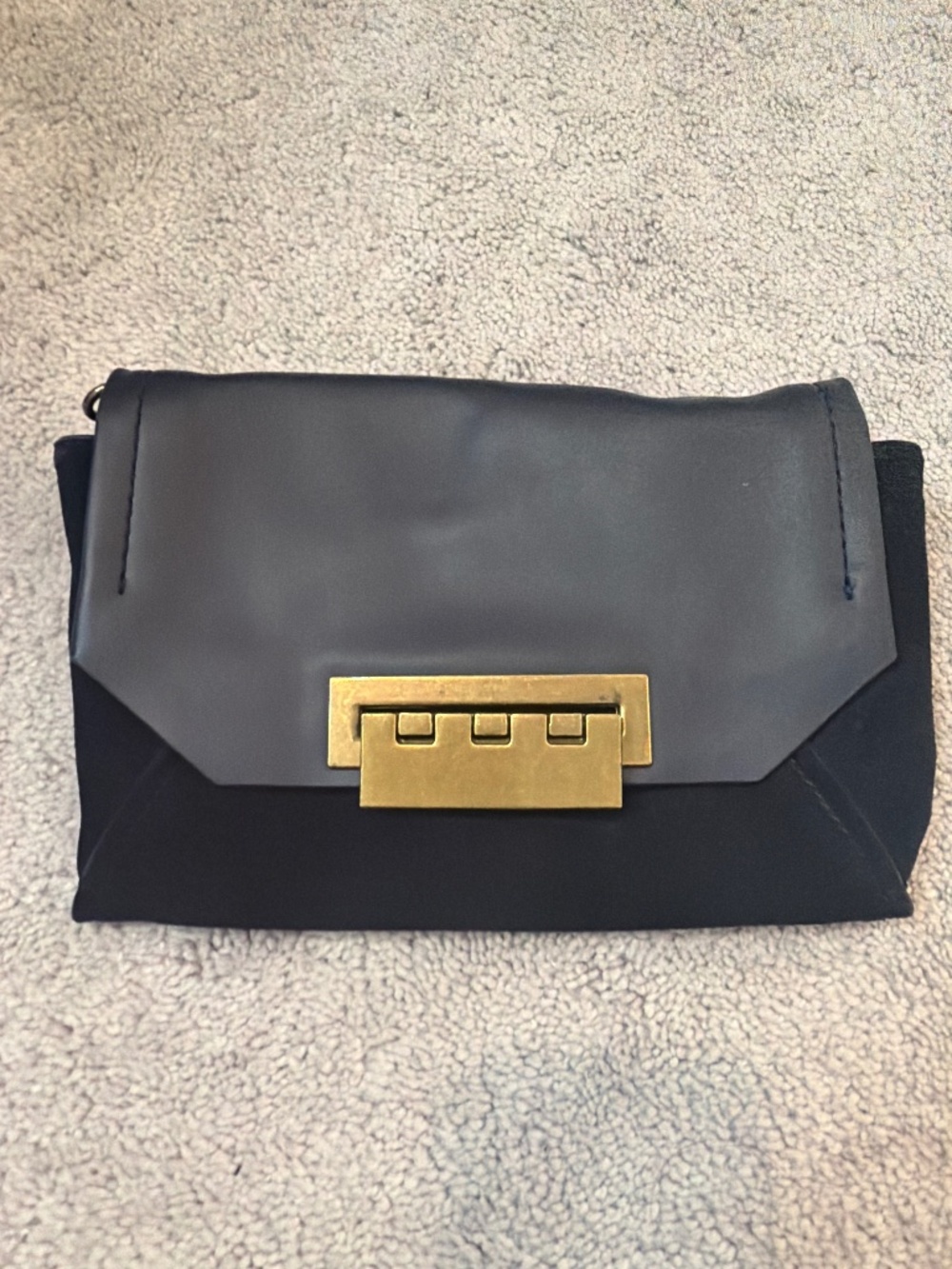 Zack Posen leather and suede clutch/crossbody